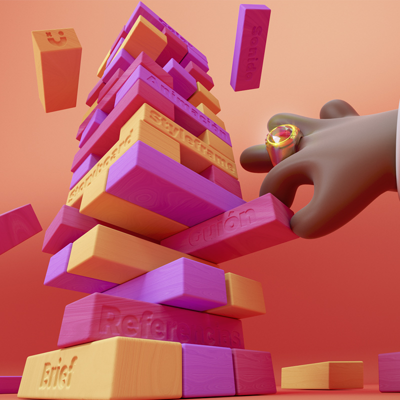 3D jenga of design concepts